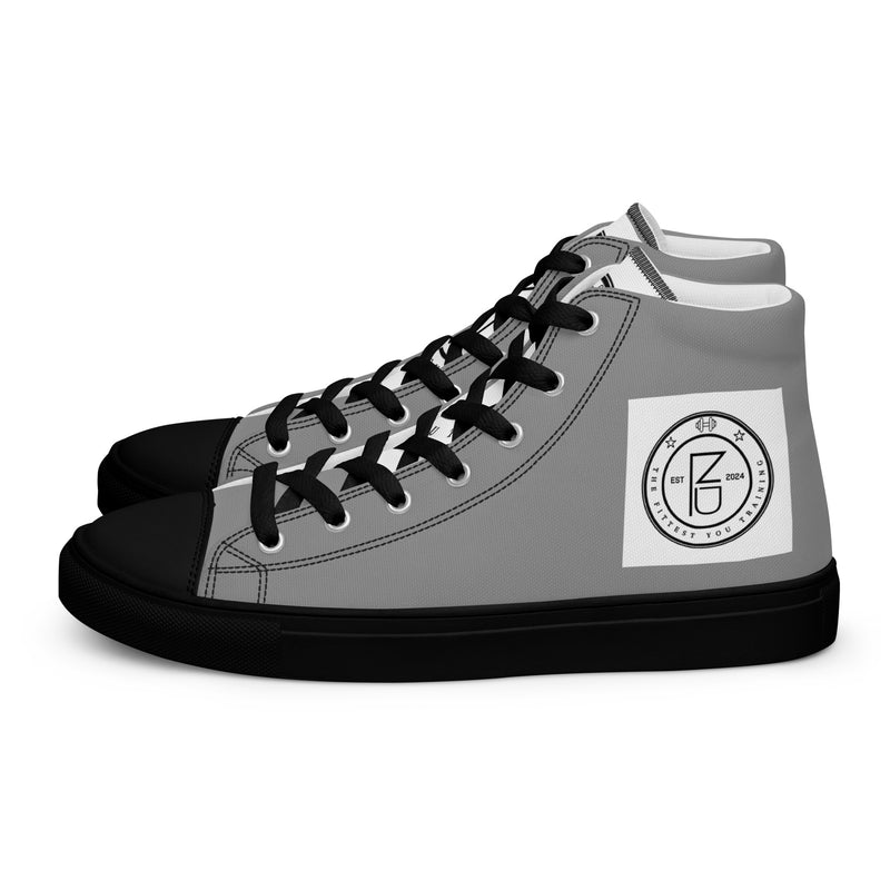 DzThreaDz. Gray TFY Men’s high top canvas shoes