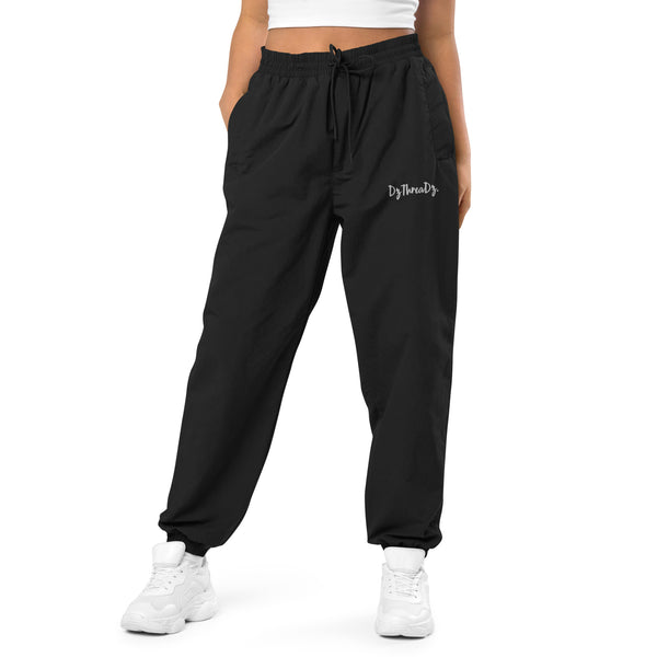 DzThreaDz. Embroidered Recycled tracksuit trousers