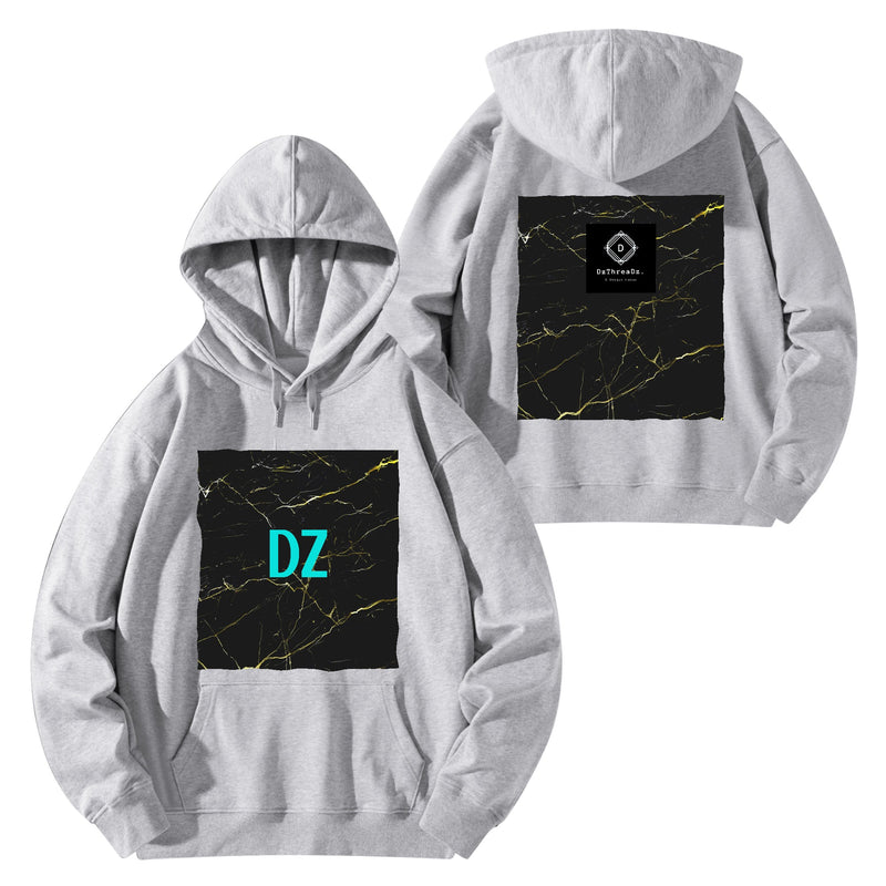 DzThreaDz. Unisex  Marbled Front & Back Printing Adult Cotton Hoodie