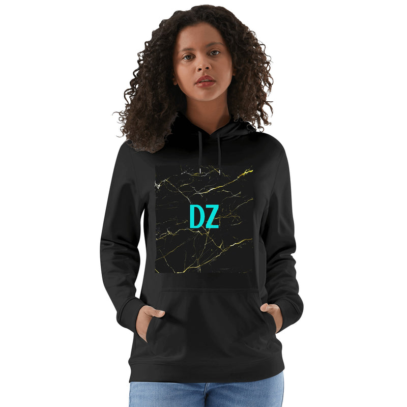 DzThreaDz. Unisex  Marbled Front & Back Printing Adult Cotton Hoodie