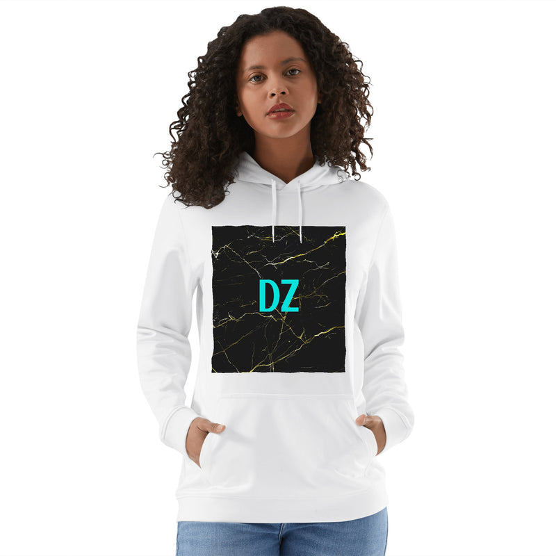 DzThreaDz. Unisex  Marbled Front & Back Printing Adult Cotton Hoodie