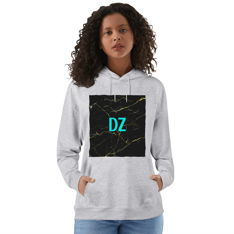 DzThreaDz. Unisex  Marbled Front & Back Printing Adult Cotton Hoodie