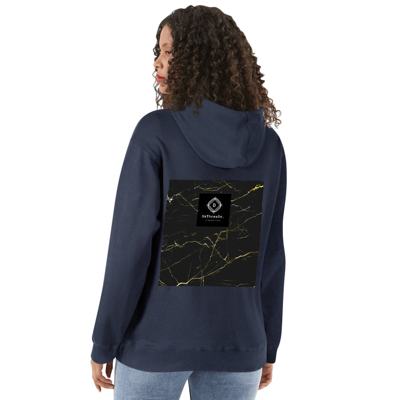 DzThreaDz. Unisex  Marbled Front & Back Printing Adult Cotton Hoodie