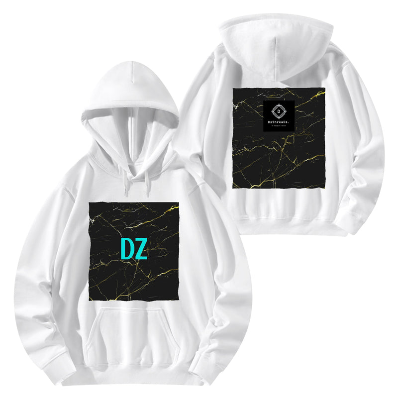 DzThreaDz. Unisex  Marbled Front & Back Printing Adult Cotton Hoodie