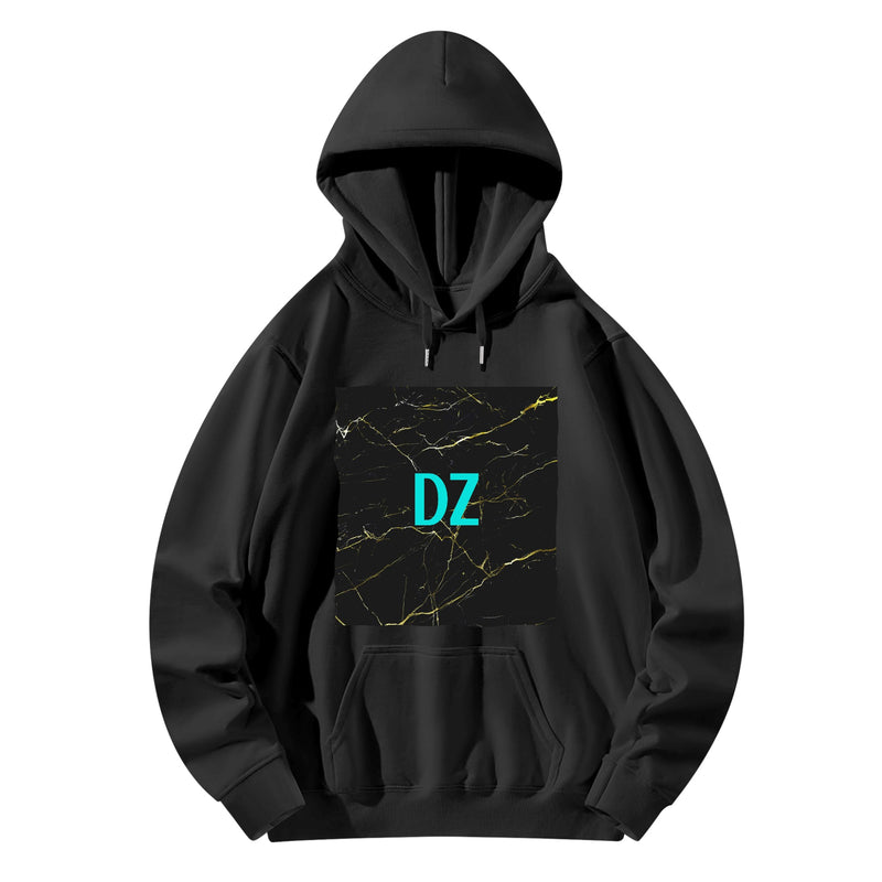 DzThreaDz. Unisex  Marbled Front & Back Printing Adult Cotton Hoodie