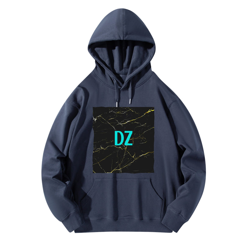 DzThreaDz. Unisex  Marbled Front & Back Printing Adult Cotton Hoodie