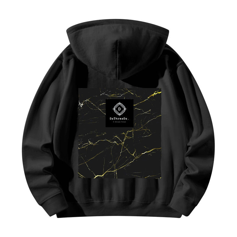 DzThreaDz. Unisex  Marbled Front & Back Printing Adult Cotton Hoodie