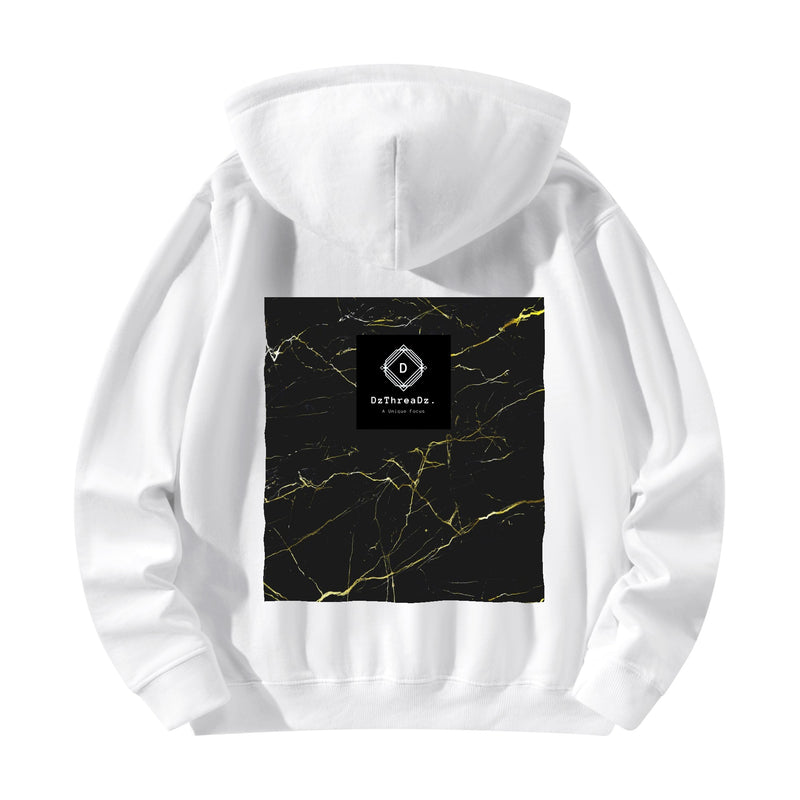 DzThreaDz. Unisex  Marbled Front & Back Printing Adult Cotton Hoodie