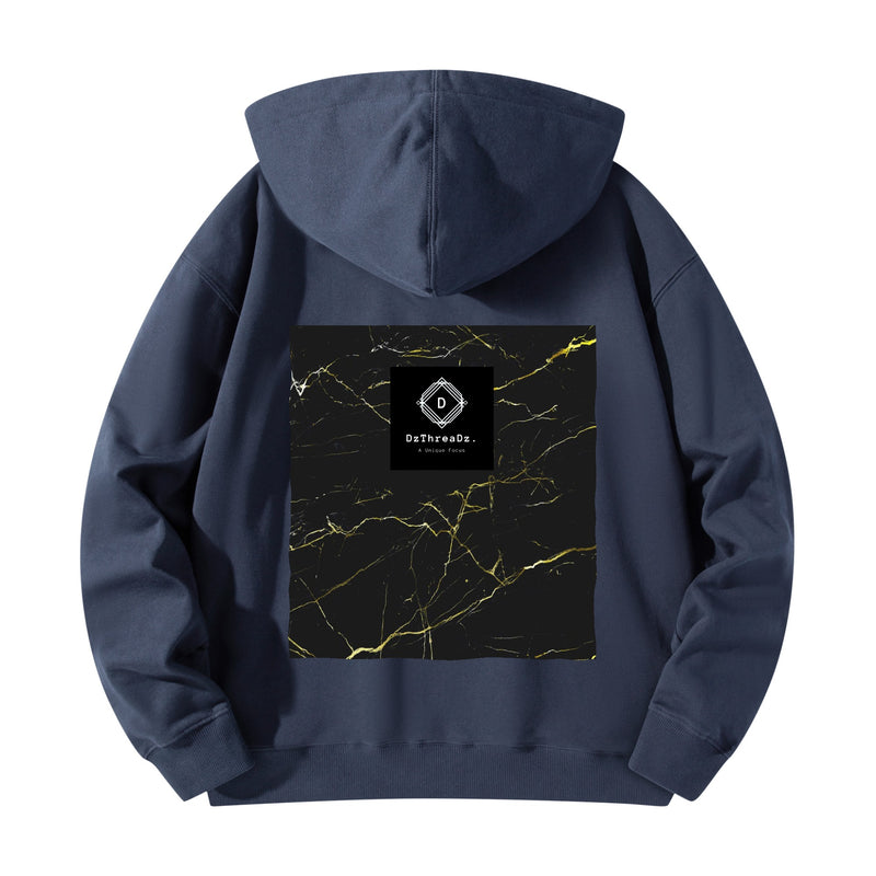 DzThreaDz. Unisex  Marbled Front & Back Printing Adult Cotton Hoodie