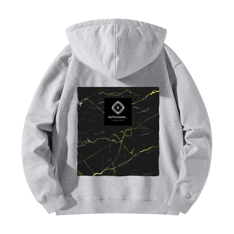 DzThreaDz. Unisex  Marbled Front & Back Printing Adult Cotton Hoodie