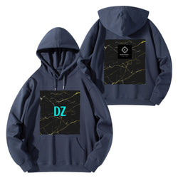 DzThreaDz. Unisex  Marbled Front & Back Printing Adult Cotton Hoodie