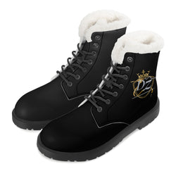 DzThreaDz.Mens Faux Fur Leather Boots