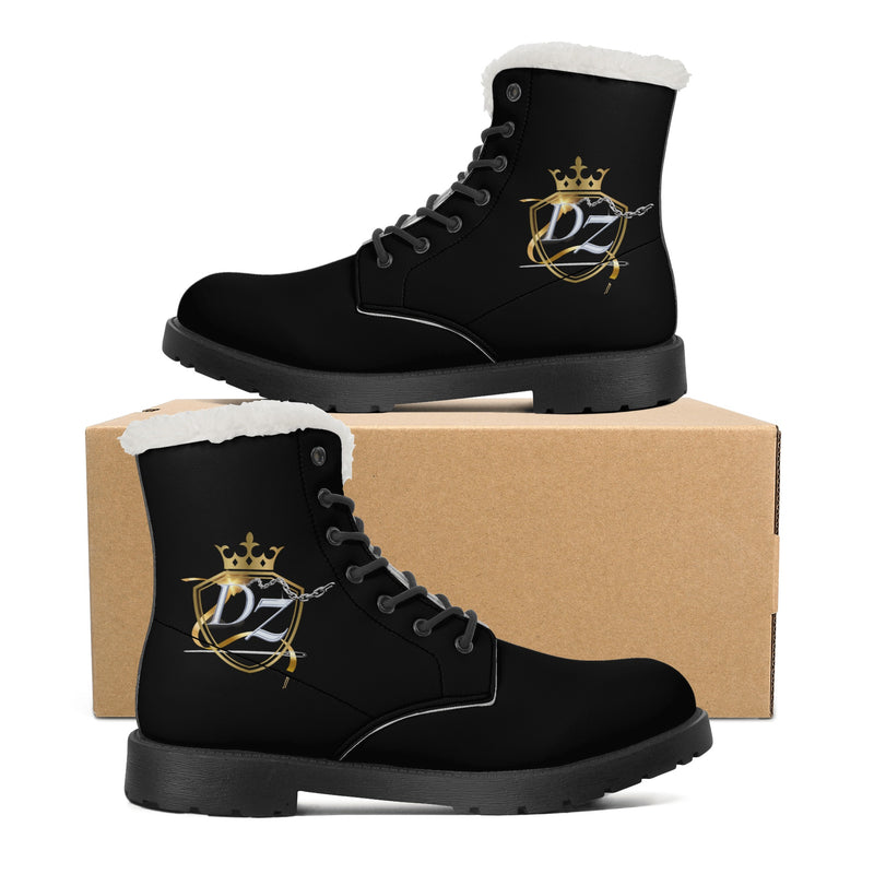 DzThreaDz.Mens Faux Fur Leather Boots