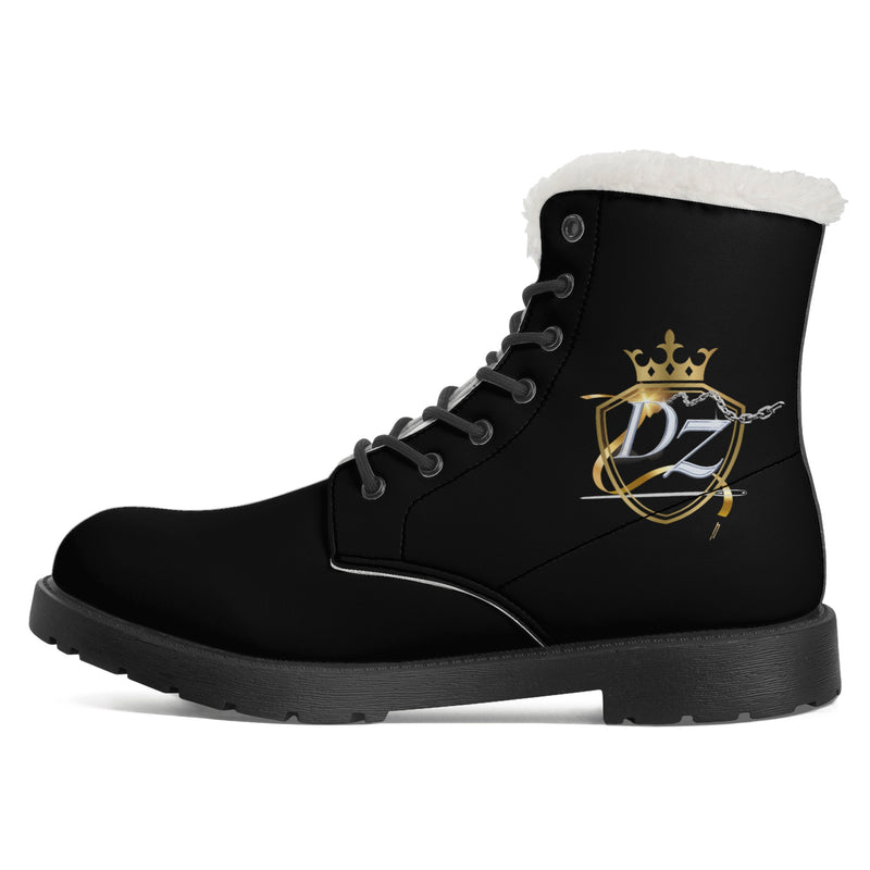 DzThreaDz.Mens Faux Fur Leather Boots