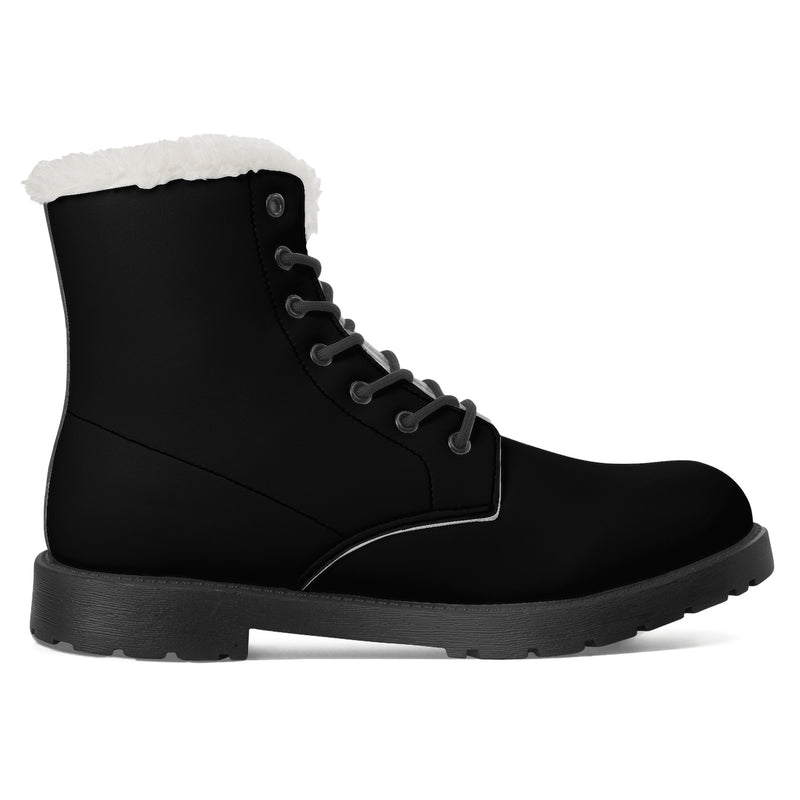 DzThreaDz.Mens Faux Fur Leather Boots