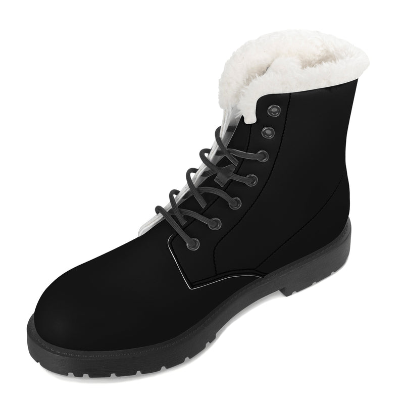 DzThreaDz.Mens Faux Fur Leather Boots