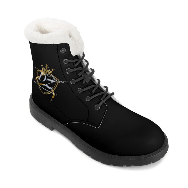 DzThreaDz.Mens Faux Fur Leather Boots