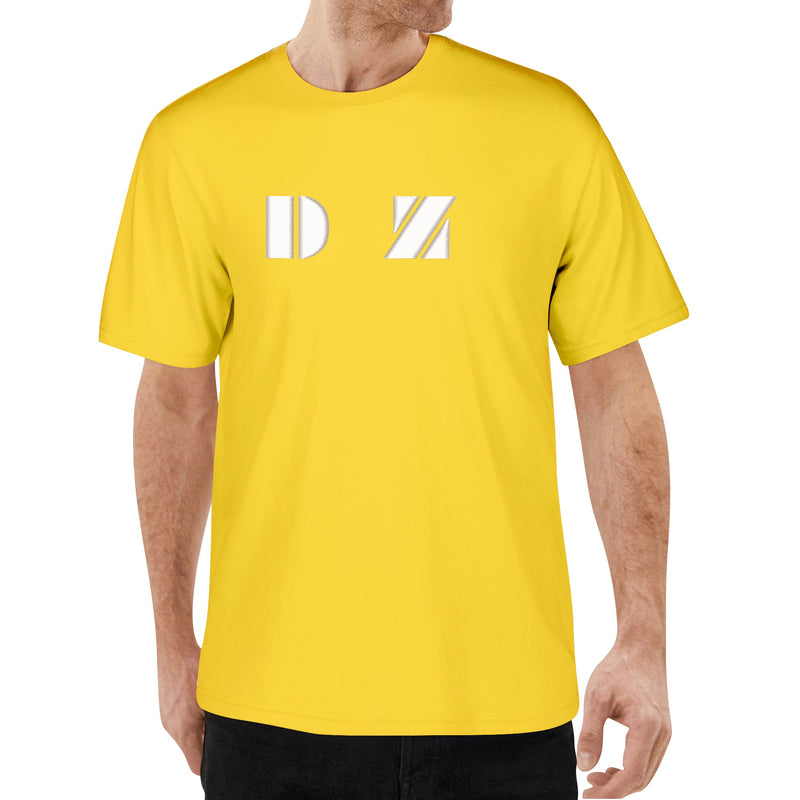 DzThreaDz.Embroidered Mens Cotton T shirt (Front Design)