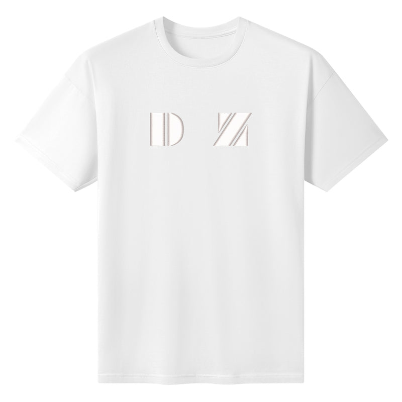 DzThreaDz.Embroidered Mens Cotton T shirt (Front Design)