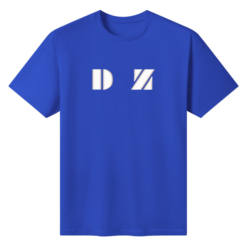 DzThreaDz.Embroidered Mens Cotton T shirt (Front Design)