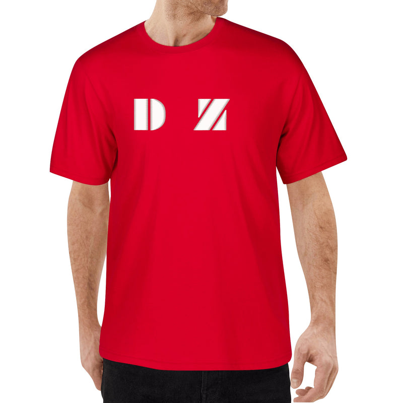 DzThreaDz.Embroidered Mens Cotton T shirt (Front Design)