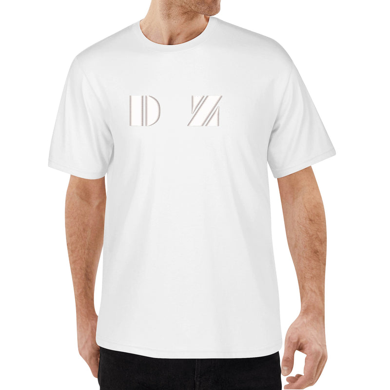 DzThreaDz.Embroidered Mens Cotton T shirt (Front Design)