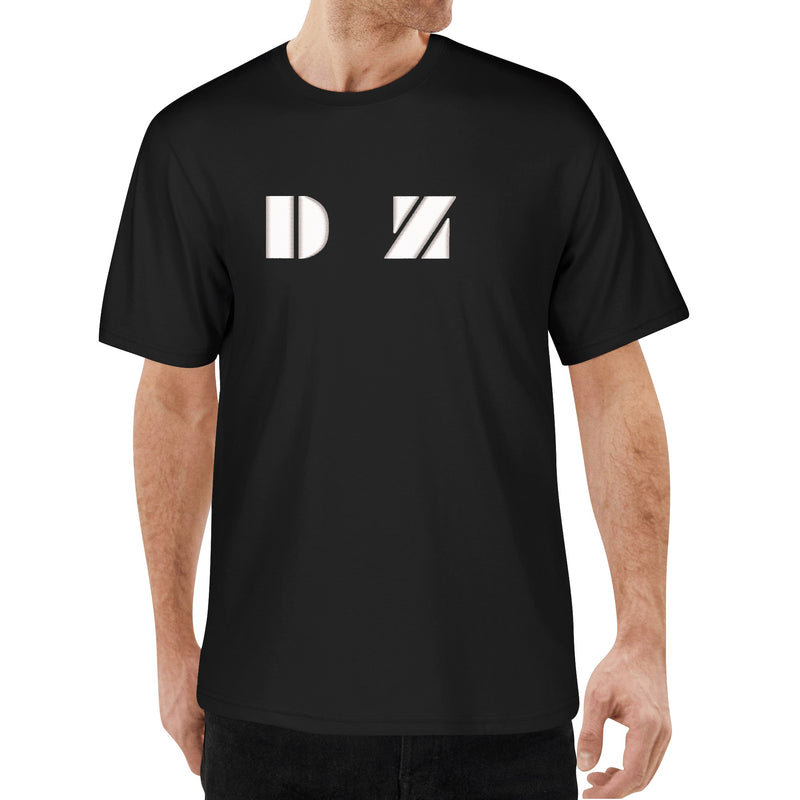 DzThreaDz.Embroidered Mens Cotton T shirt (Front Design)