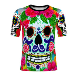 DzThreaDz. Sugar Skull Mens All Over Print T-shirts