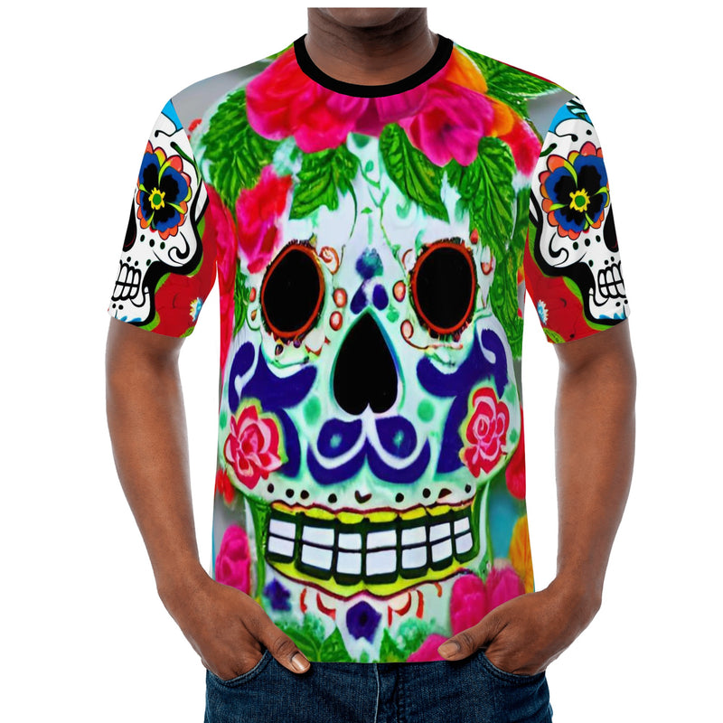 DzThreaDz. Sugar Skull Mens All Over Print T-shirts