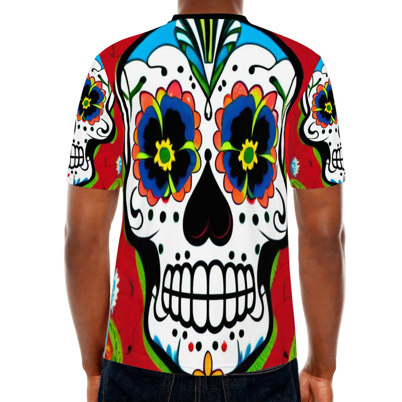 DzThreaDz. Sugar Skull Mens All Over Print T-shirts