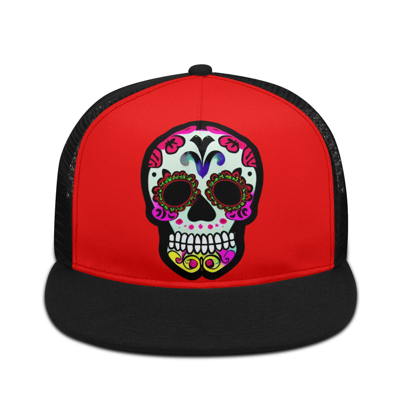 DzThreaDz. Sugar Skull Front Printing Mesh Hip-hop Hats