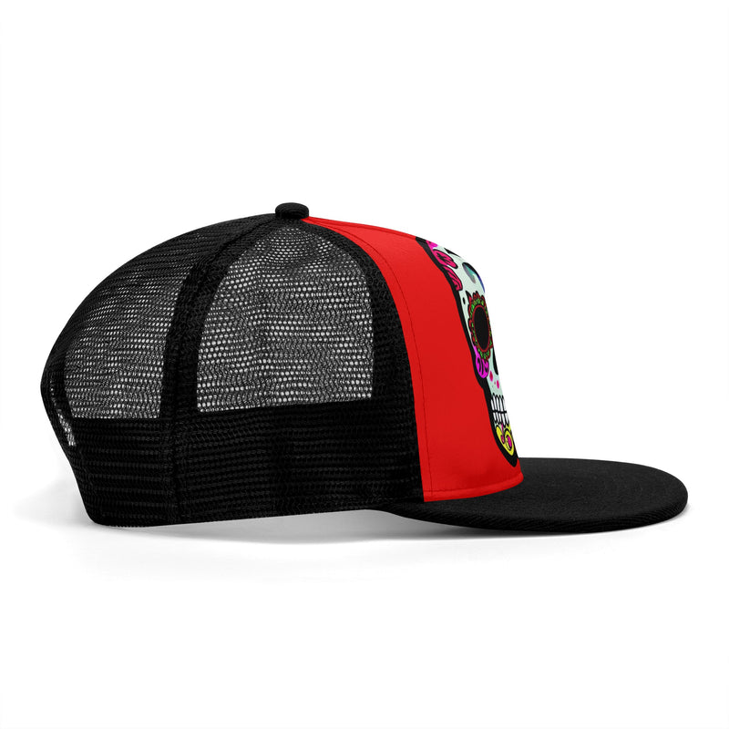 DzThreaDz. Sugar Skull Front Printing Mesh Hip-hop Hats