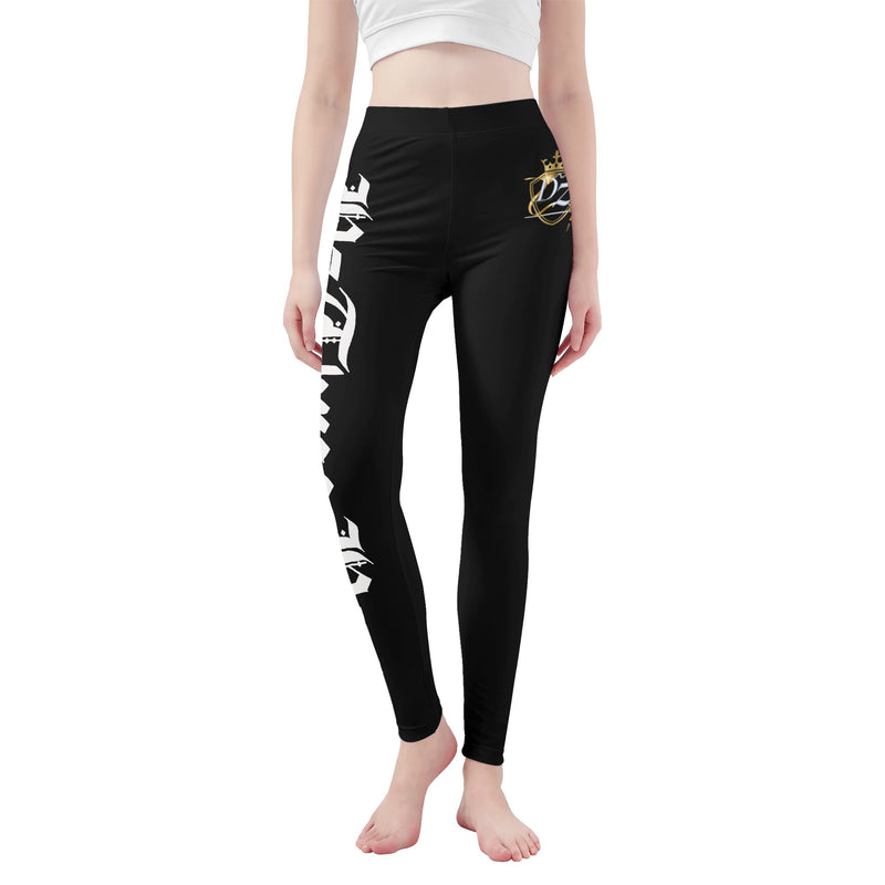 DzThreaDz. Black and White Womens Leggings