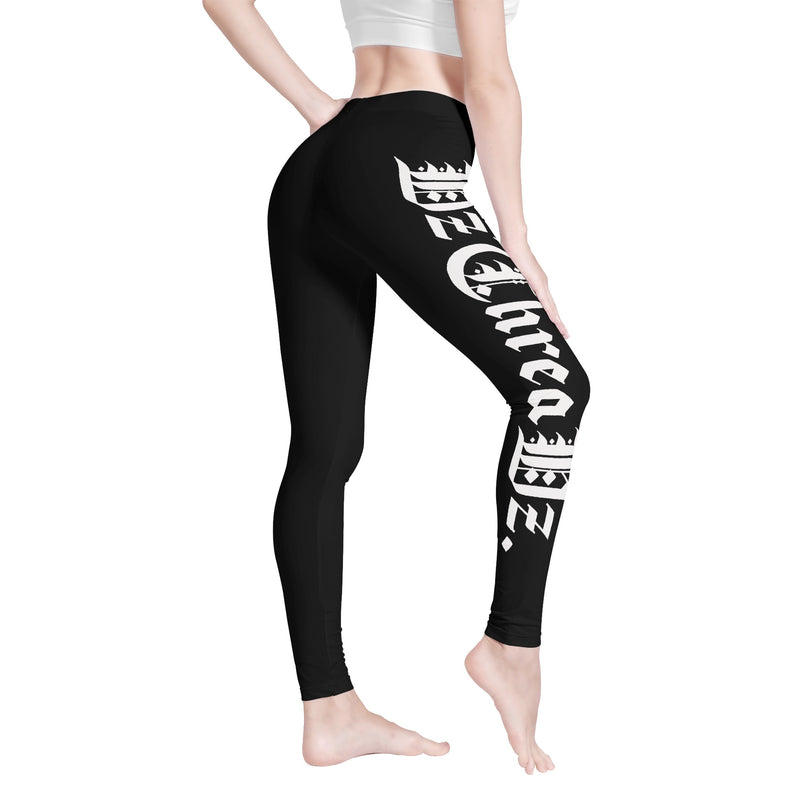 DzThreaDz. Black and White Womens Leggings