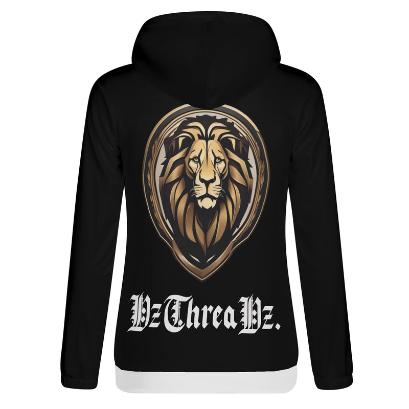 DzThreaDz. Lion Womens Lightweight Zipper Jumper Sweatshirt Hoodie