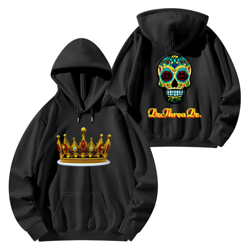 DzThreaDz. Crown Front & Back Printing Adult Cotton Hoodie