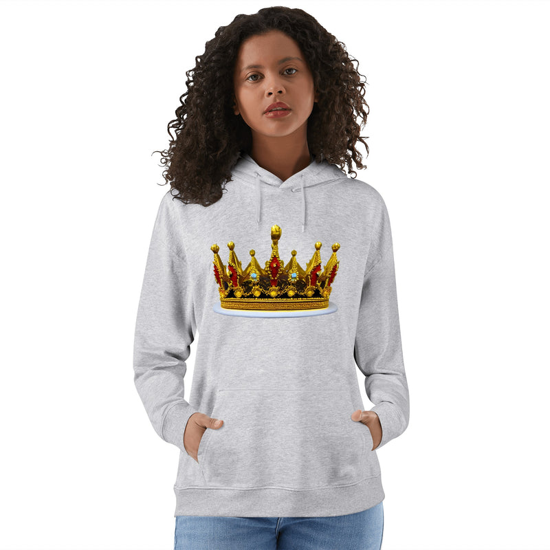 DzThreaDz. Crown Front & Back Printing Adult Cotton Hoodie