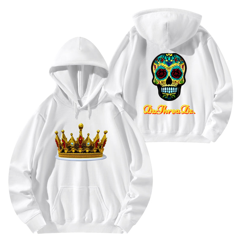 DzThreaDz. Crown Front & Back Printing Adult Cotton Hoodie