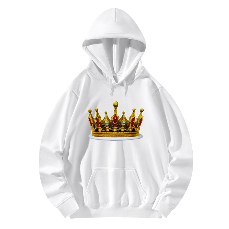 DzThreaDz. Crown Front & Back Printing Adult Cotton Hoodie