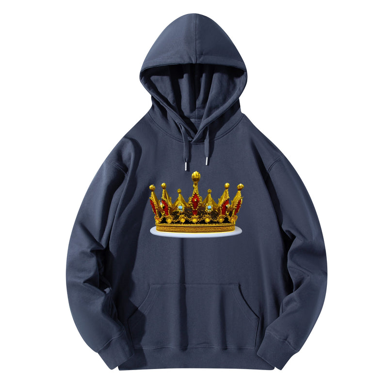 DzThreaDz. Crown Front & Back Printing Adult Cotton Hoodie