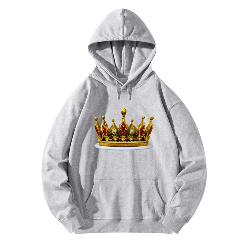 DzThreaDz. Crown Front & Back Printing Adult Cotton Hoodie