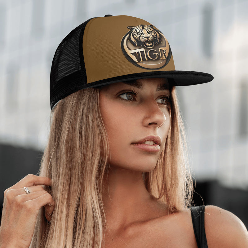 DzThreaDz. Tiger Front Printing Mesh Hip-hop Hats