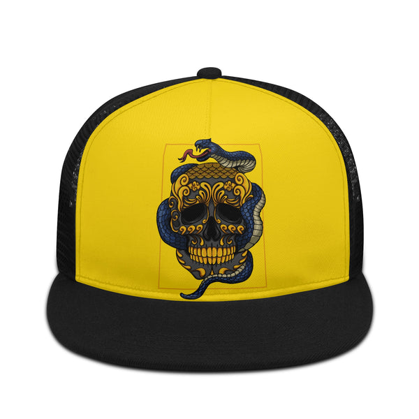 DzThreaDz. Skull/Snake Front Printing Mesh Hip-hop Hats