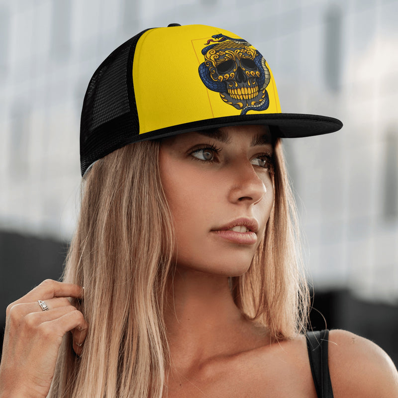 DzThreaDz. Skull/Snake Front Printing Mesh Hip-hop Hats