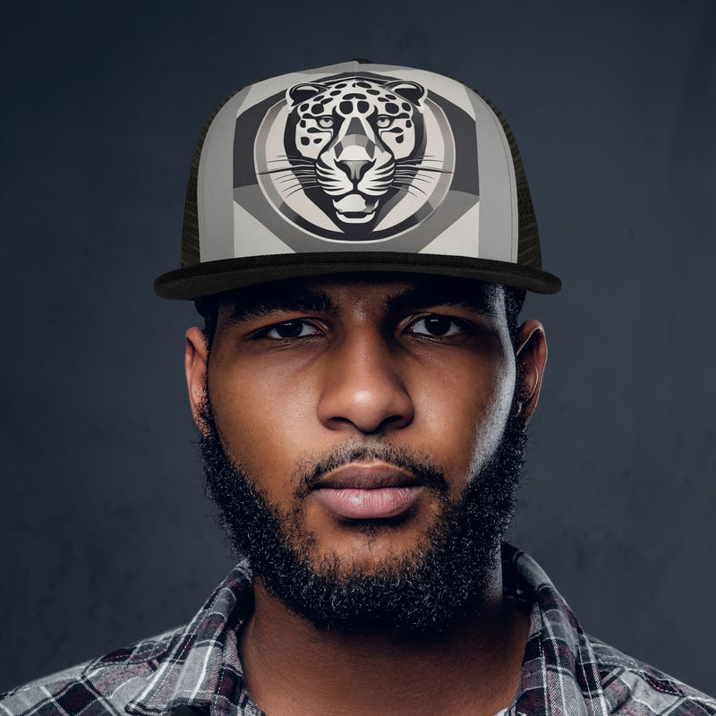 DzThreaDz. Leopard Front Printing Mesh Hip-hop Hats