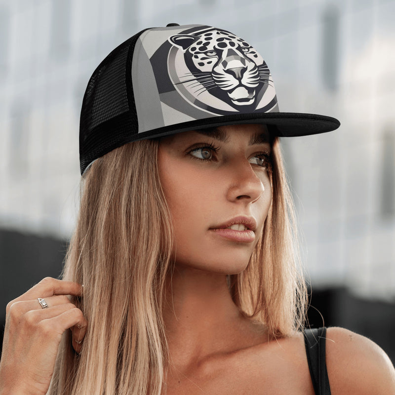 DzThreaDz. Leopard Front Printing Mesh Hip-hop Hats