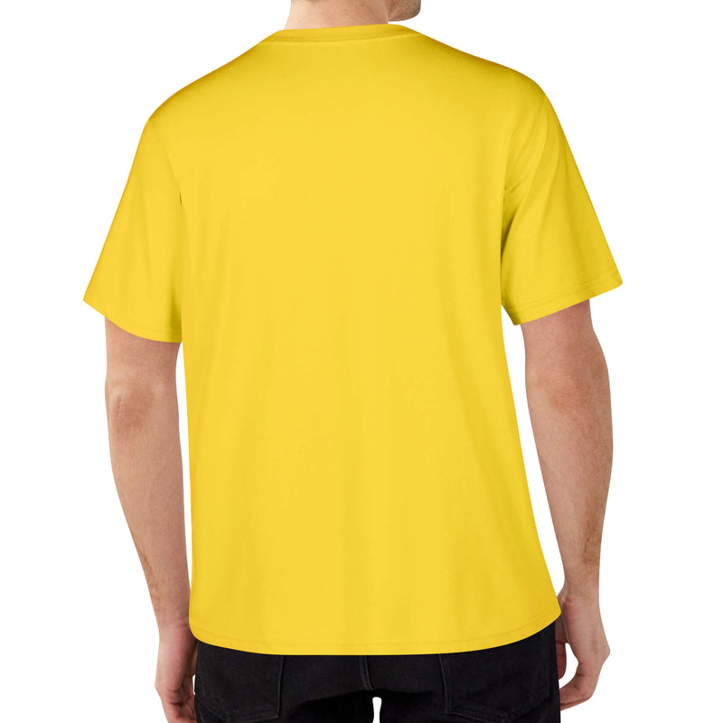 DzThreaDz.Embroidered Mens Cotton T shirt (Front Design)