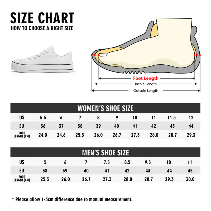 DZTHREADZ. Women's Classic Low Top Canvas Shoes