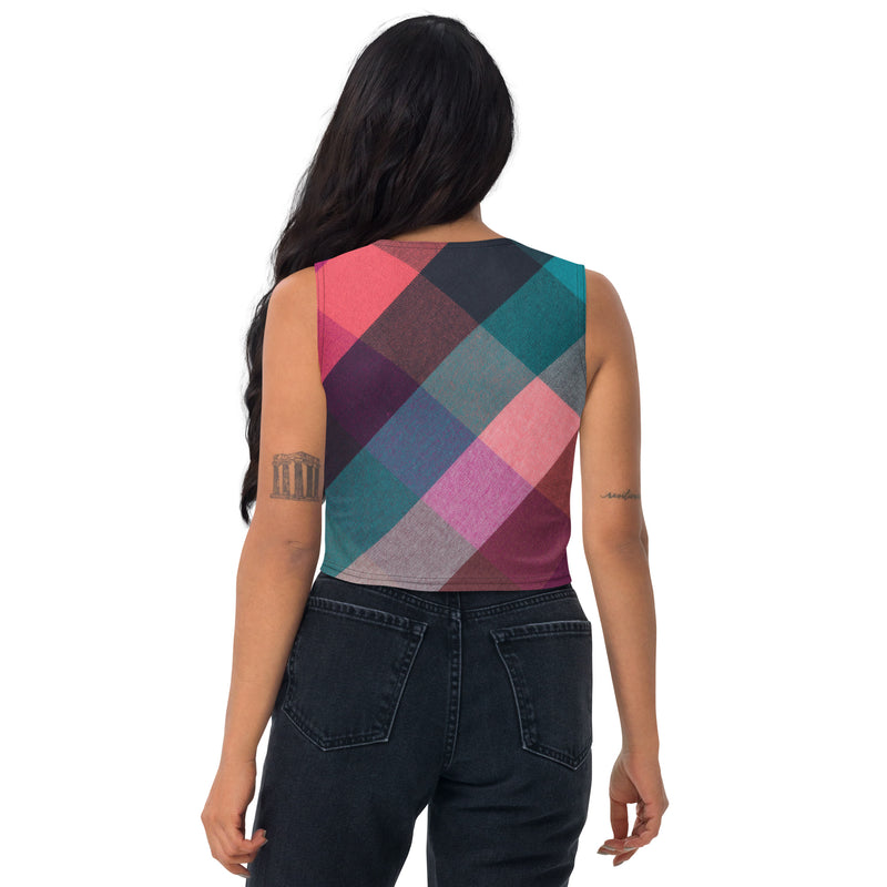 DzThreaDz. Plaid Crop Top