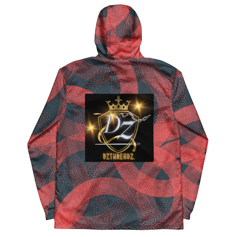 DzThreaDz. Red Swirl Men’s windbreaker